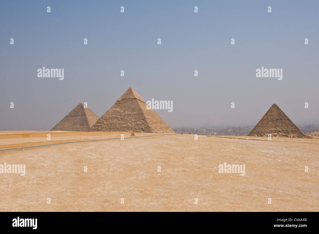 Grandes pyramides de Gizeh Le Caire Egypte Banque D'Images