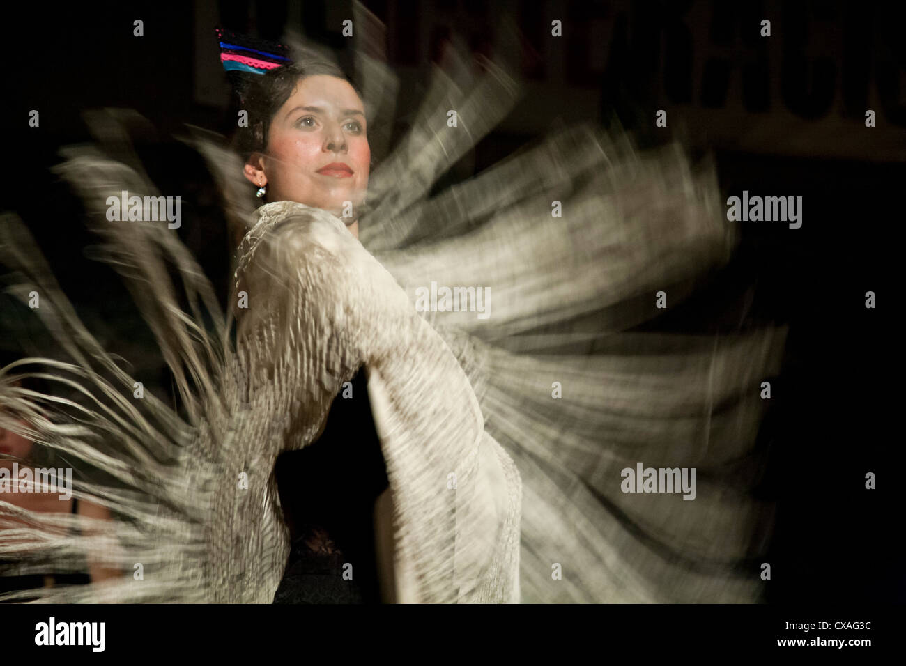 Danseuse de flamenco féminin. Banque D'Images