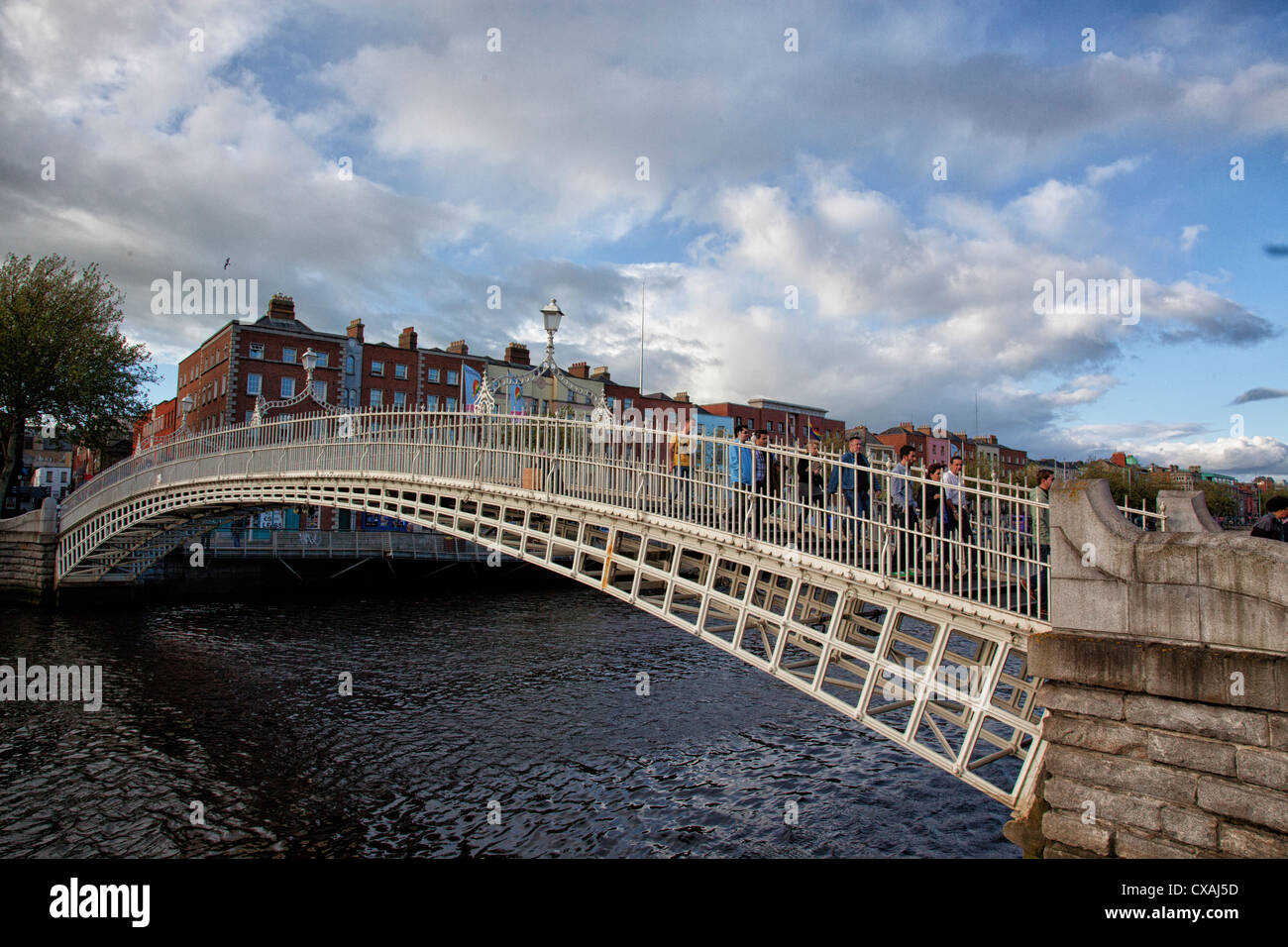 Ha'penny Bridge. Dublin. L'Irlande. Banque D'Images