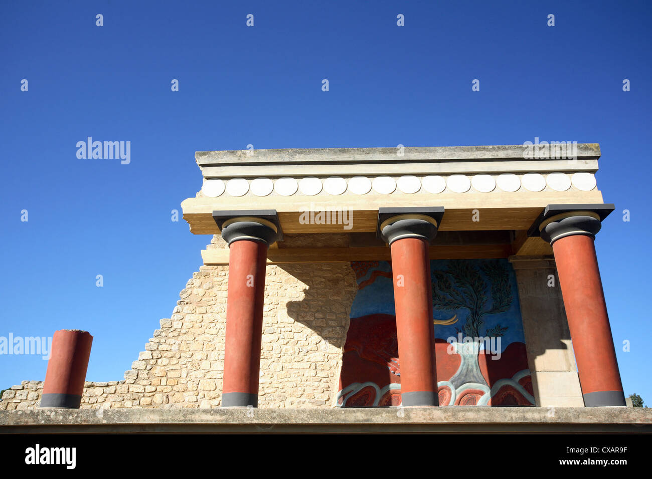 Knossos, le palais reconstruit Teilstueck Banque D'Images