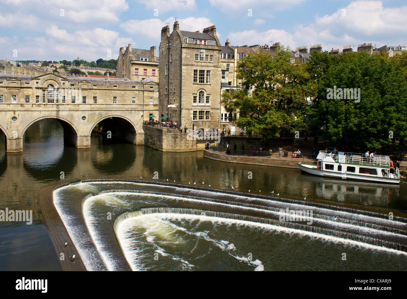 Pulteney Bridge et la rivière Avon, baignoire, UNESCO World Heritage Site, Avon, Angleterre, Royaume-Uni, Europe Banque D'Images