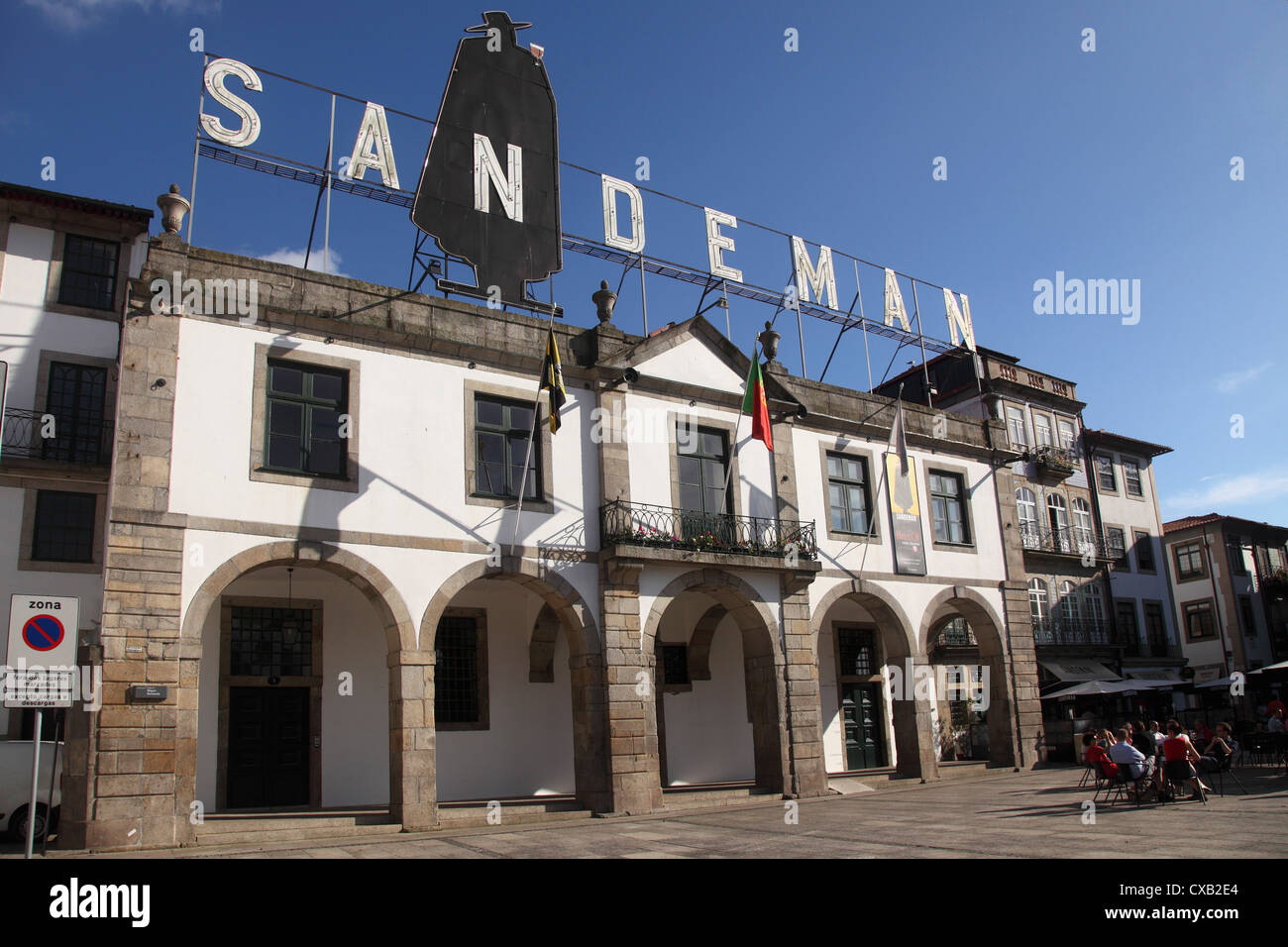 Vin de Porto Sandeman Lodge, Vila Nova de Gaia, Porto, Douro, Portugal, Europe Banque D'Images