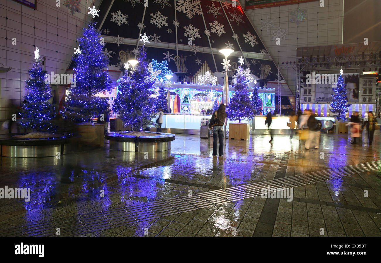 Séoul, la décoration de fête mall Banque D'Images
