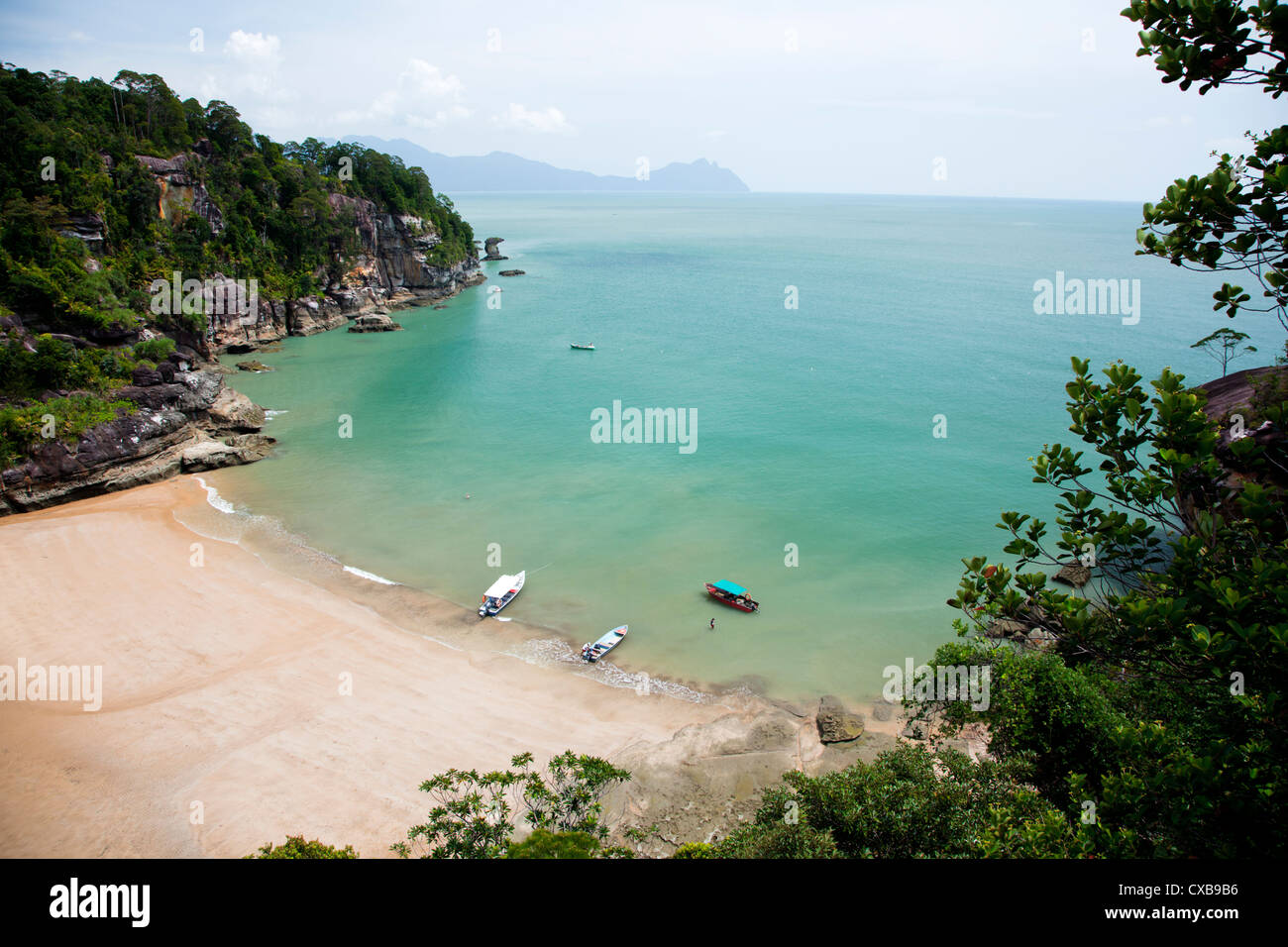 Baie à Parc national de Bako, Bornéo Banque D'Images