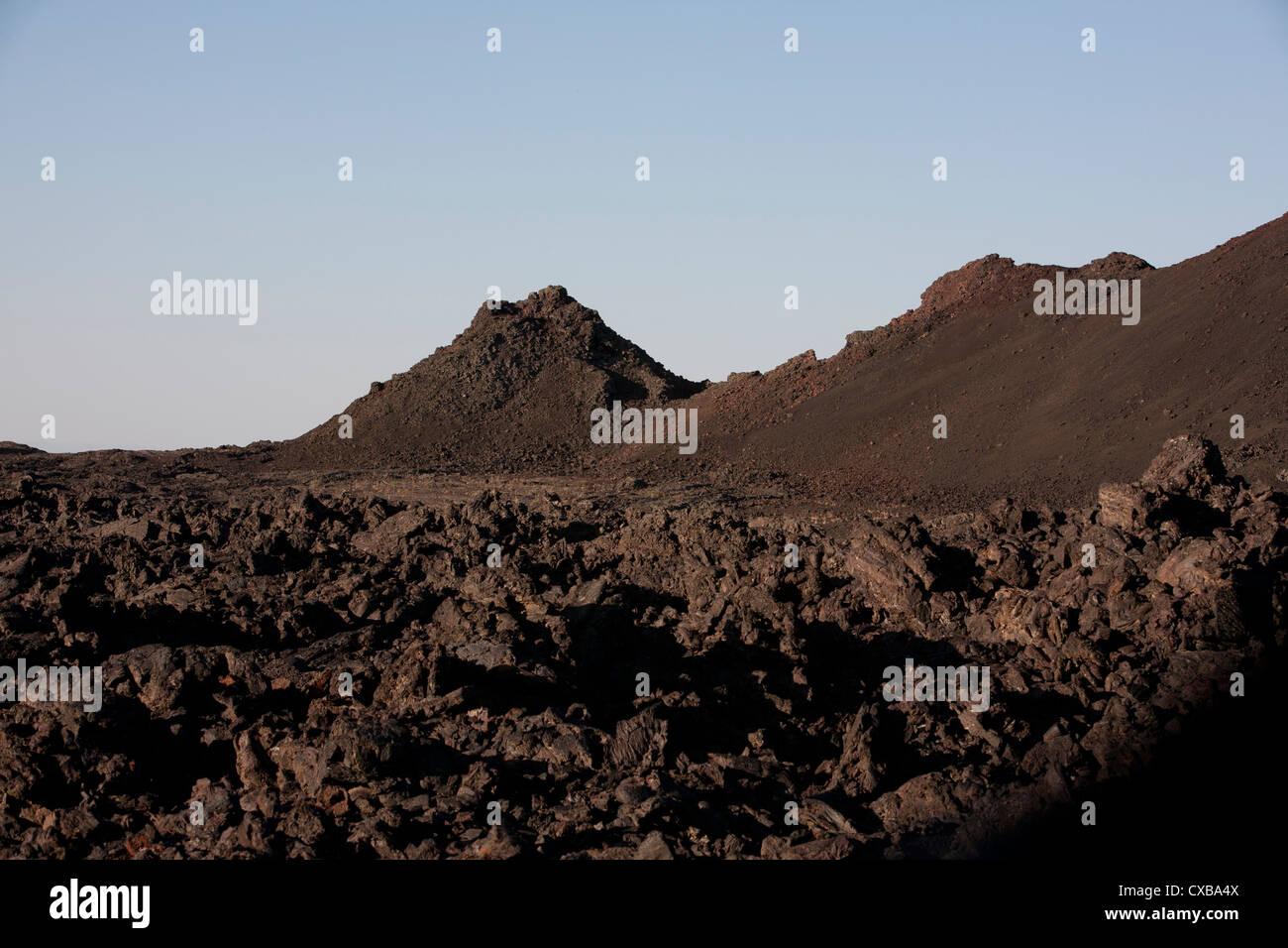 Des projections de lave et de cône, cratères de la Lune National Monument, ID. Banque D'Images