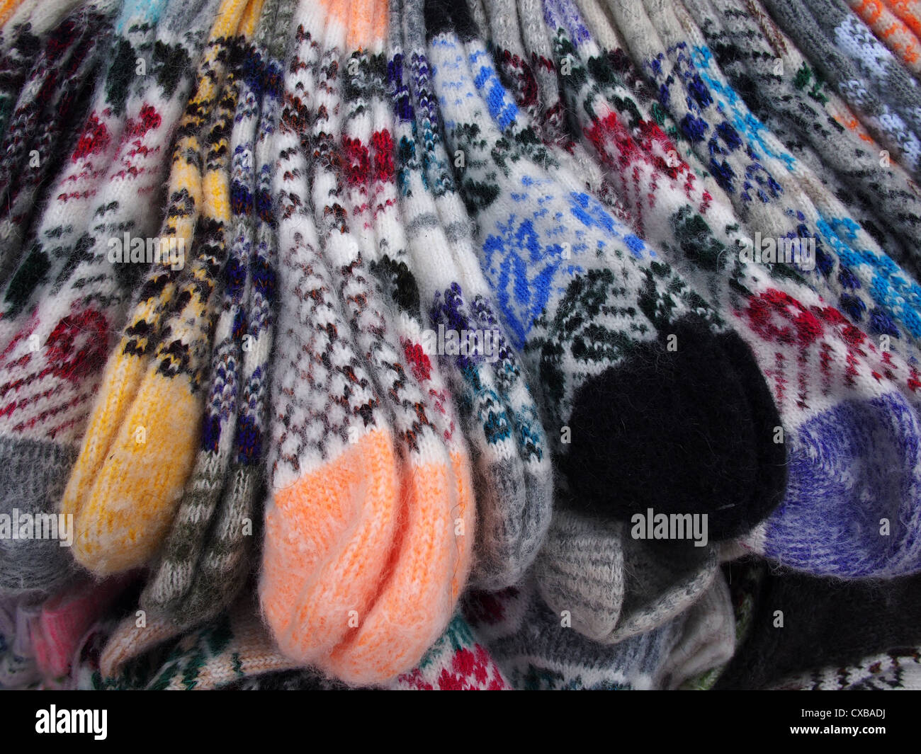 Chaussettes bébé sur street market Banque D'Images