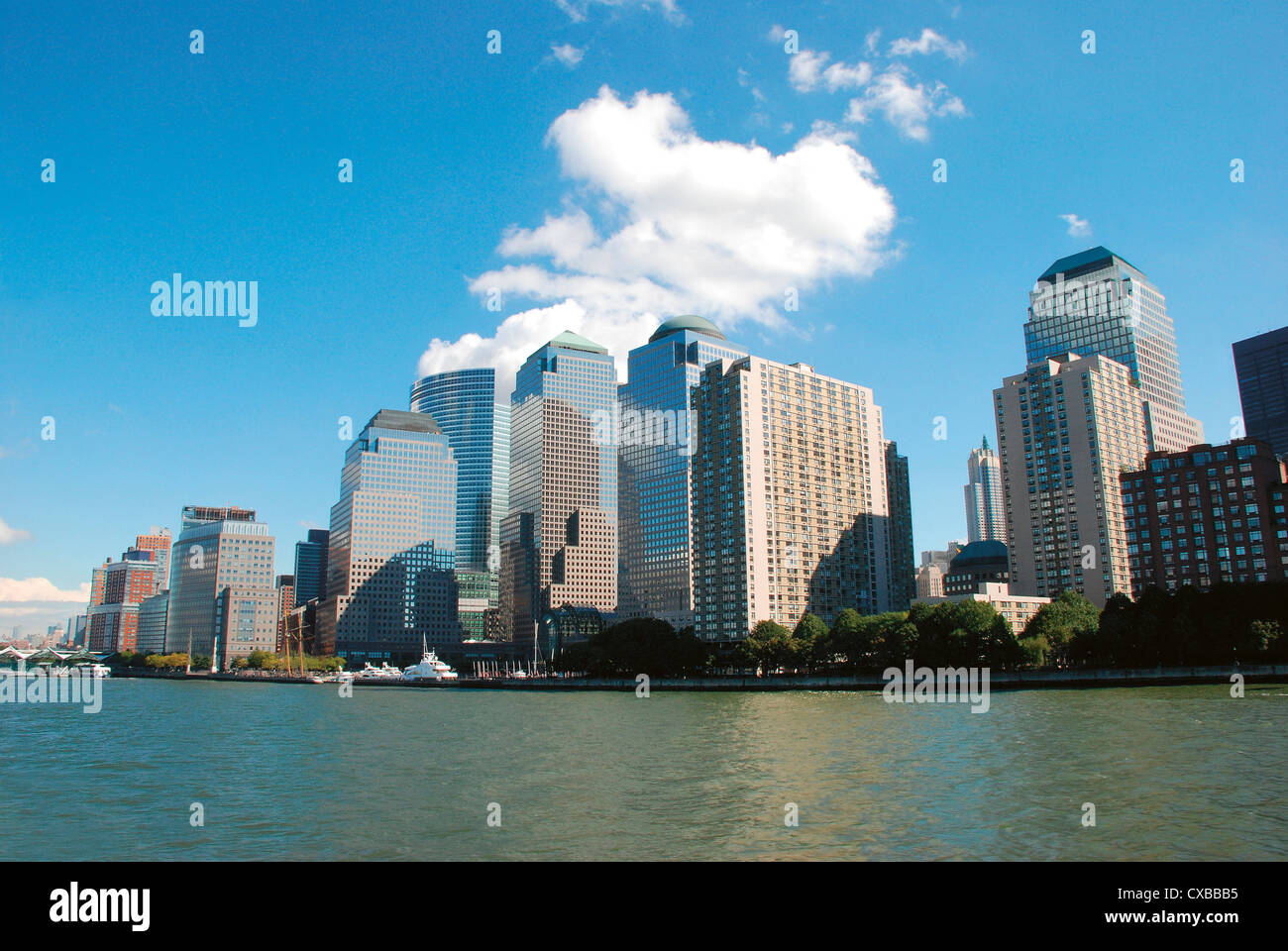 Lower Manhattan, Horizon, le quartier financier de New York, USA, United States. Banque D'Images