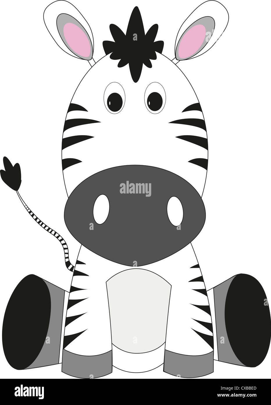 Jolie Illustration D Un Zebre Bebe Assis En Format Jpeg Sur Fond Blanc Photo Stock Alamy