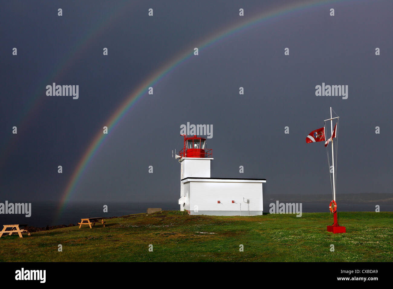 La lumière du nord de l'île Brier, Nouvelle-Écosse Banque D'Images