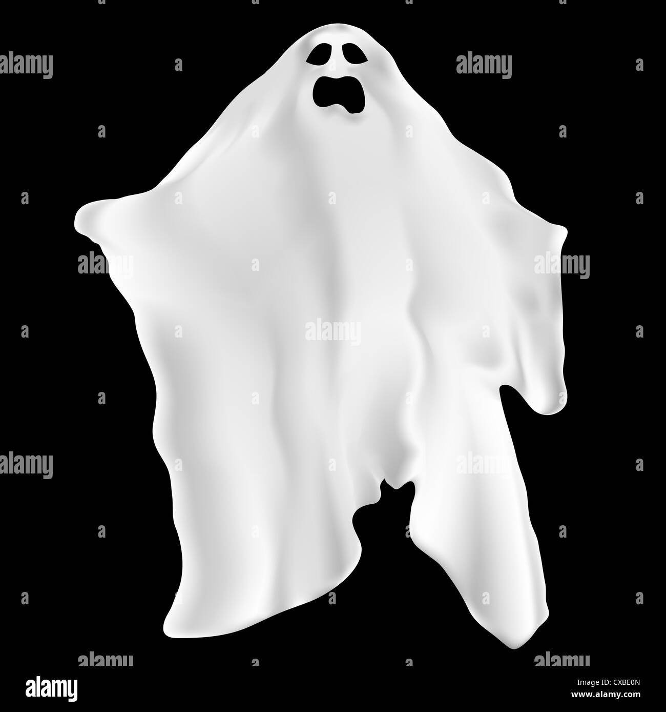 Illustration d'un fantôme effrayant Banque D'Images