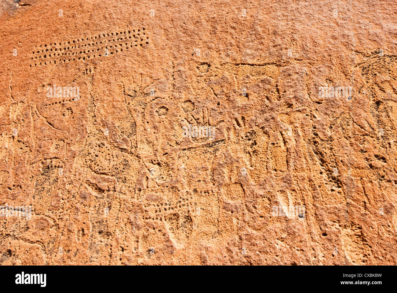 Gravures près de Twyfelfontein Lodge, Twyfelfontein, Damaraland, région de Kunene, Namibie, Afrique Banque D'Images