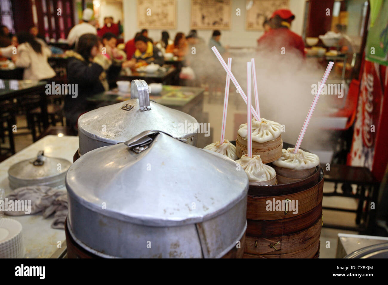 Boulettes de Shanghai, un plat national chinois Banque D'Images