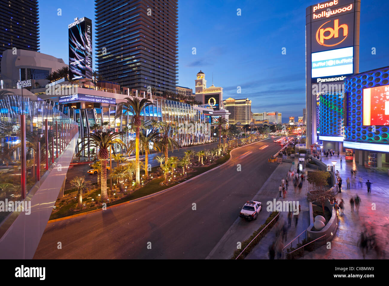 Hôtels et casinos le long du Strip, Las Vegas, Nevada, États-Unis d'Amérique, Amérique du Nord Banque D'Images