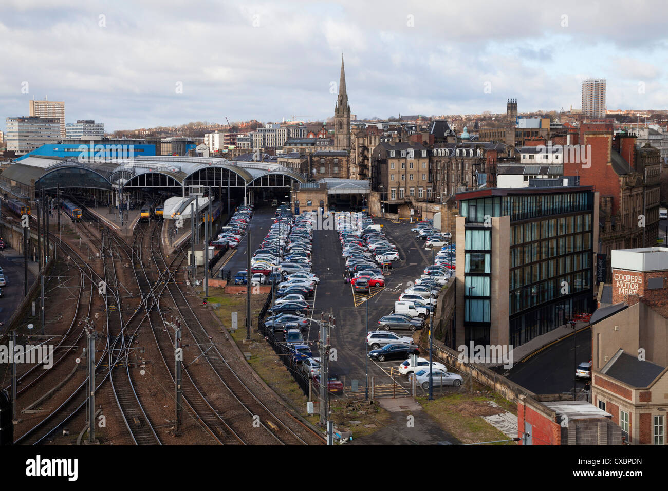 Newcastle sur Tyne gare du Château Banque D'Images