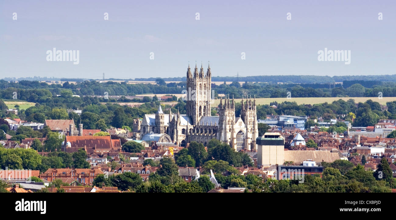 Vue de la Cathédrale de Canterbury, Kent, England, UK Banque D'Images