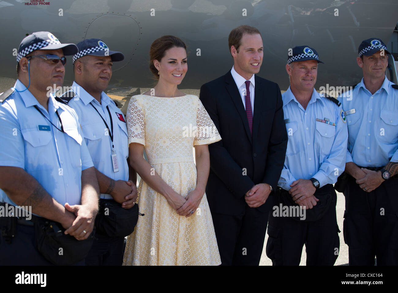 Le prince William et Catherine, duchesse de Cambridge dans les Îles Salomon dans le cadre de leur tournée Jubilé 2012 Banque D'Images