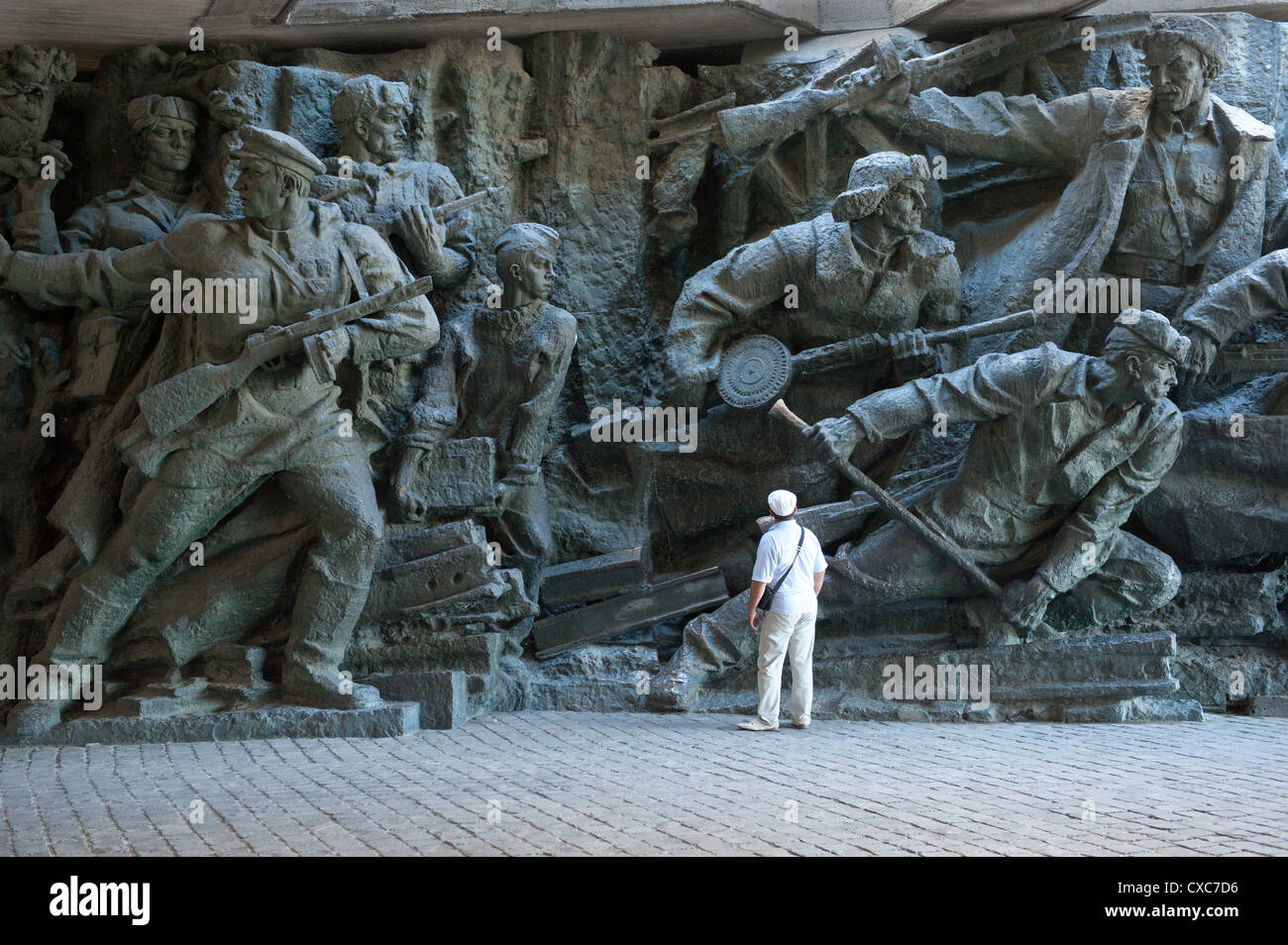 Sculpture, Musée national de l'histoire de la Grande Guerre Patriotique 1941-1945, Kiev, Ukraine, l'Europe Banque D'Images