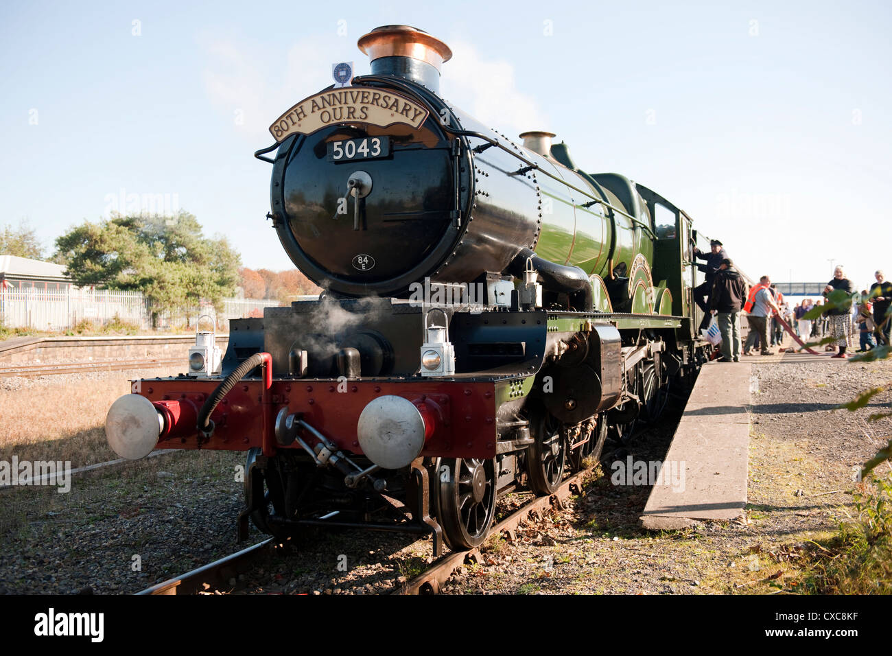 L'Université d'Oxford Railway Society Anniversaire Train à vapeur Newbury -2 Banque D'Images