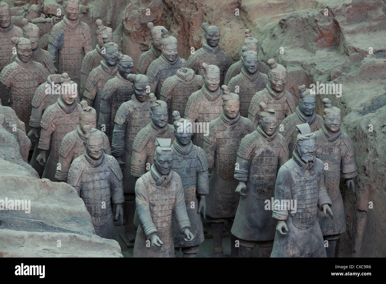 Chine,sculpture,Protection,propre,Mausolée,à l'intérieur, tombe, samurai,terre cuite, ancienne civilisation,antiquités,argile,Armée,poterie Banque D'Images