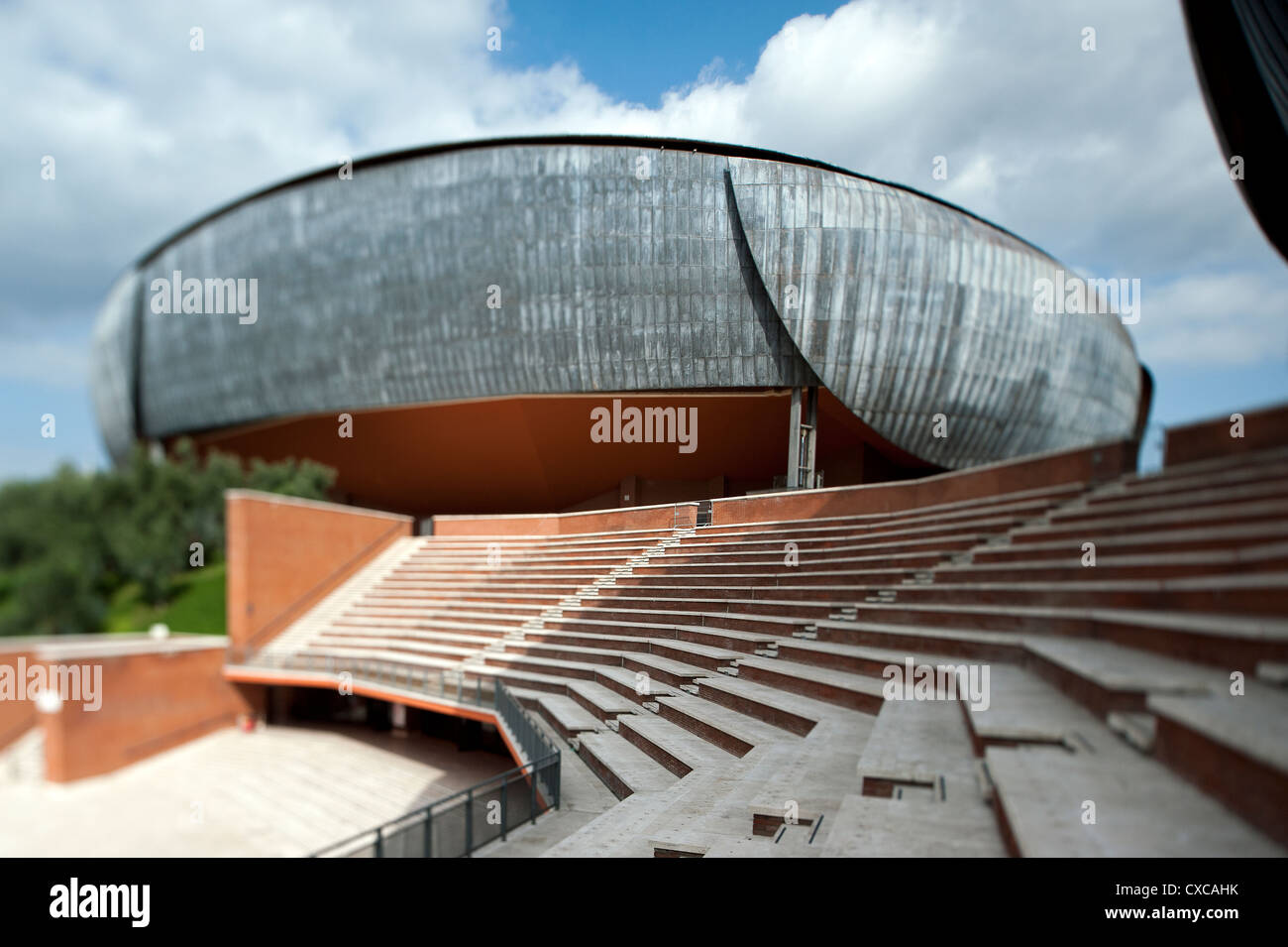 Auditorium Parco della Musica, conçu par l'architecte Renzo Piano. Rome, Italie, Europe. Banque D'Images