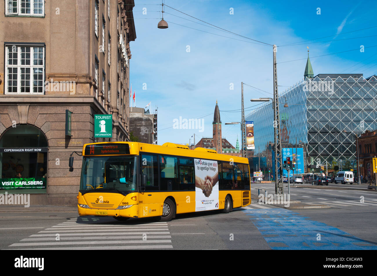 Vesterbrogade street centre de Copenhague Danemark Europe Banque D'Images