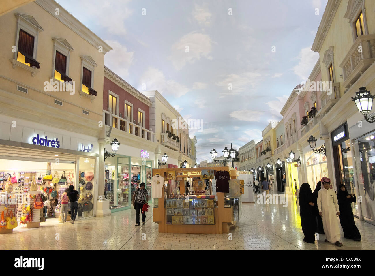 L'intérieur de l'Villaggio shopping mall à Doha Qatar Banque D'Images