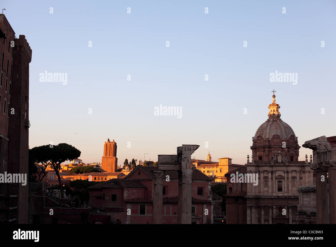 Rome, le Capitole, le Forum Romain, le Forum Romanum Banque D'Images