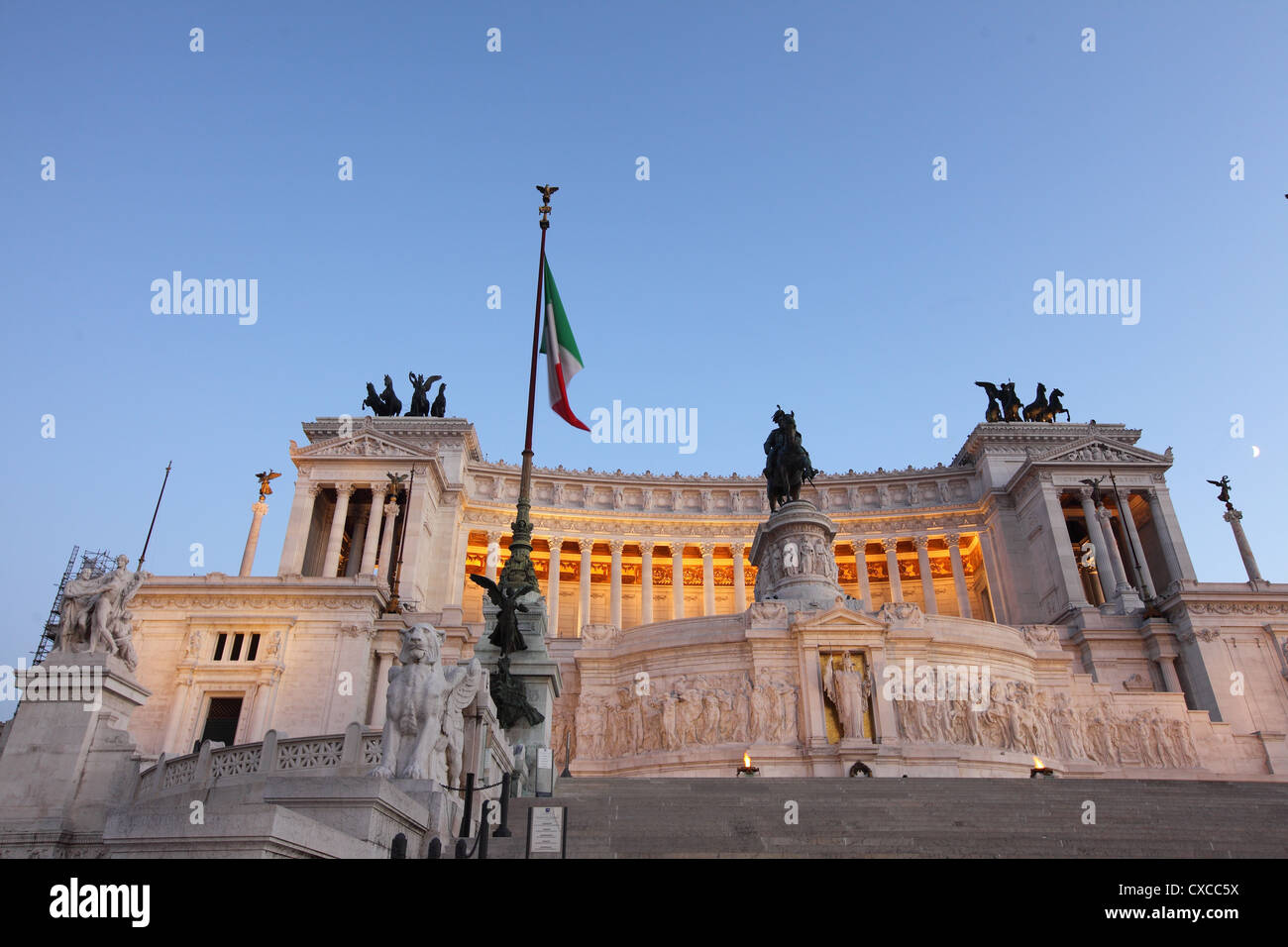 Rome, la colline du Capitole, Emanuel, Viktor, monument de Vittorio Emanuele II Banque D'Images
