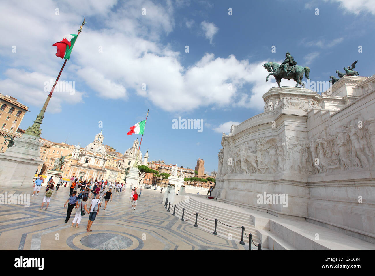 L'Italie, Rome, Capitole, monument de Vittorio Emanuele II, Emanuel, Viktor Banque D'Images