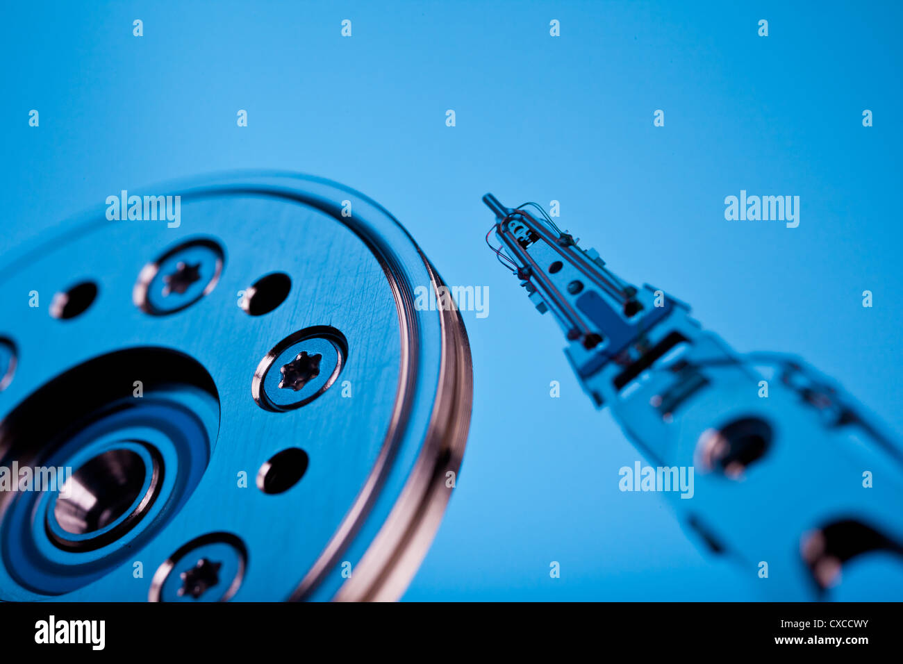 Macro d'un disque dur Banque D'Images