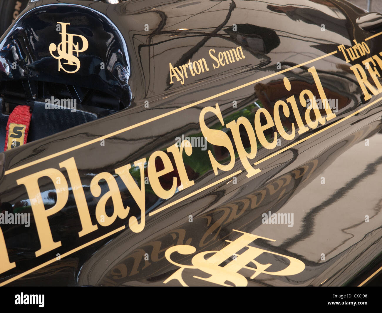 Aryton Senna's John Player Special Lotus F1 race car Goodwood Festival of Speed England UK 2012 Banque D'Images