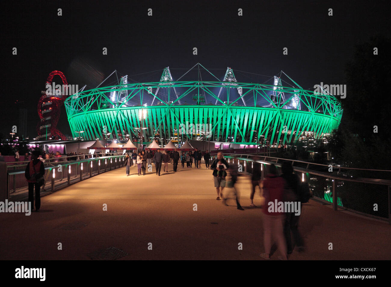 Londres 2012 le stade olympique de Stratford, l'Est de Londres, au cours de l'Jeux Paraolympic en août 2012. Banque D'Images