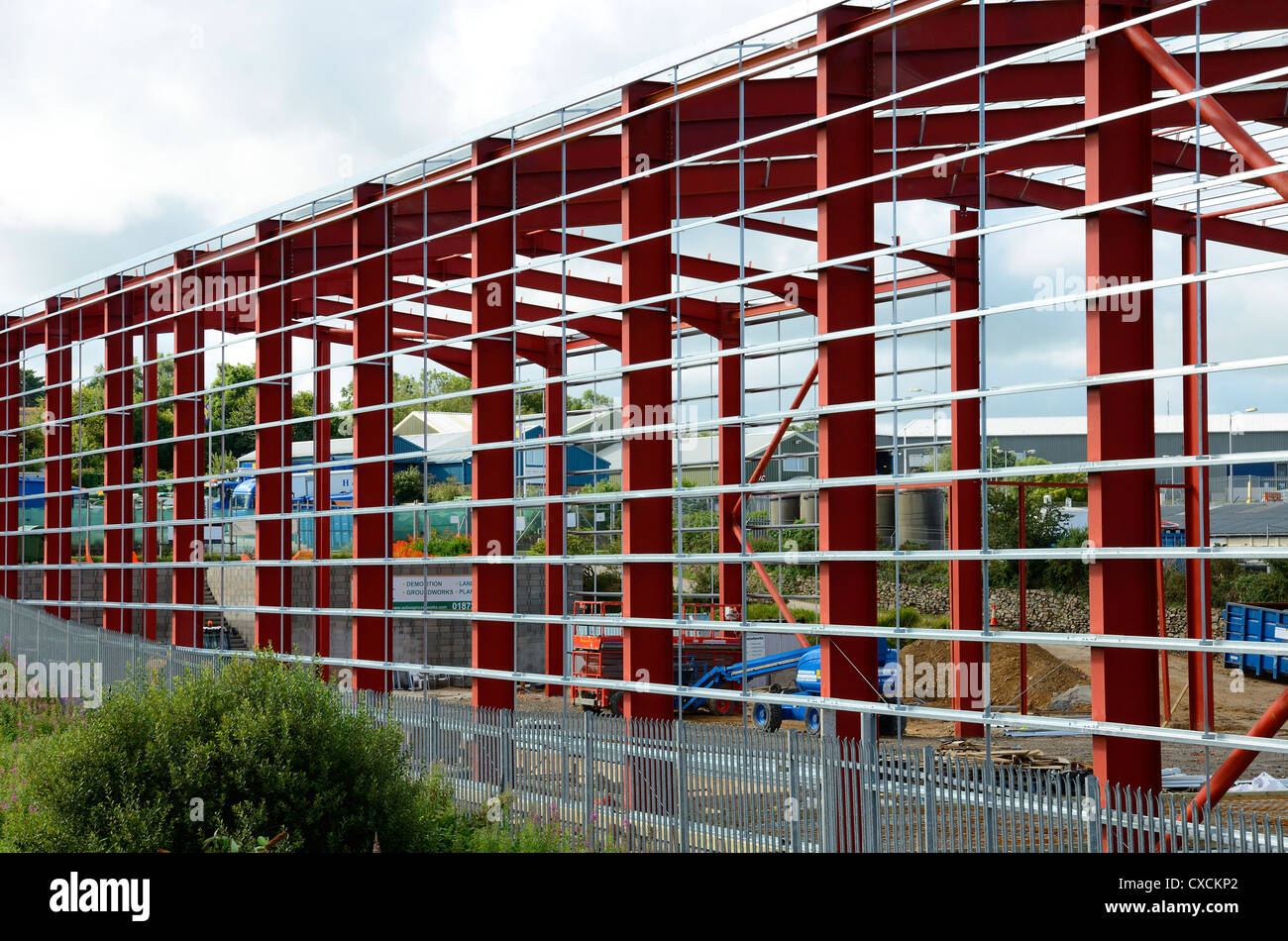 Le cadre en acier d'un nouveau bâtiment Banque D'Images