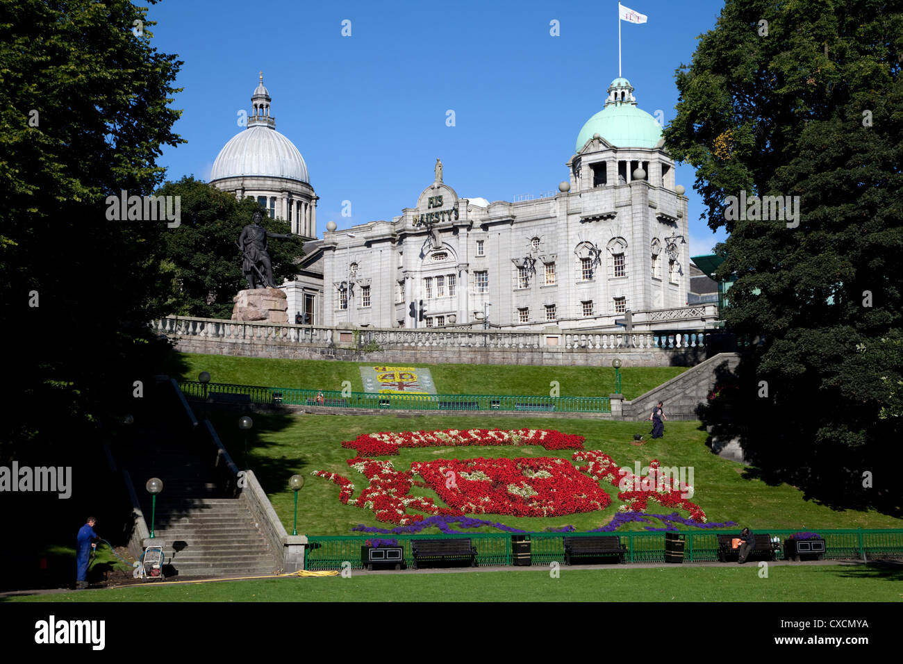 His Majesty's Theatre vu de Union Terrace Gardens à Aberdeen, Écosse Banque D'Images