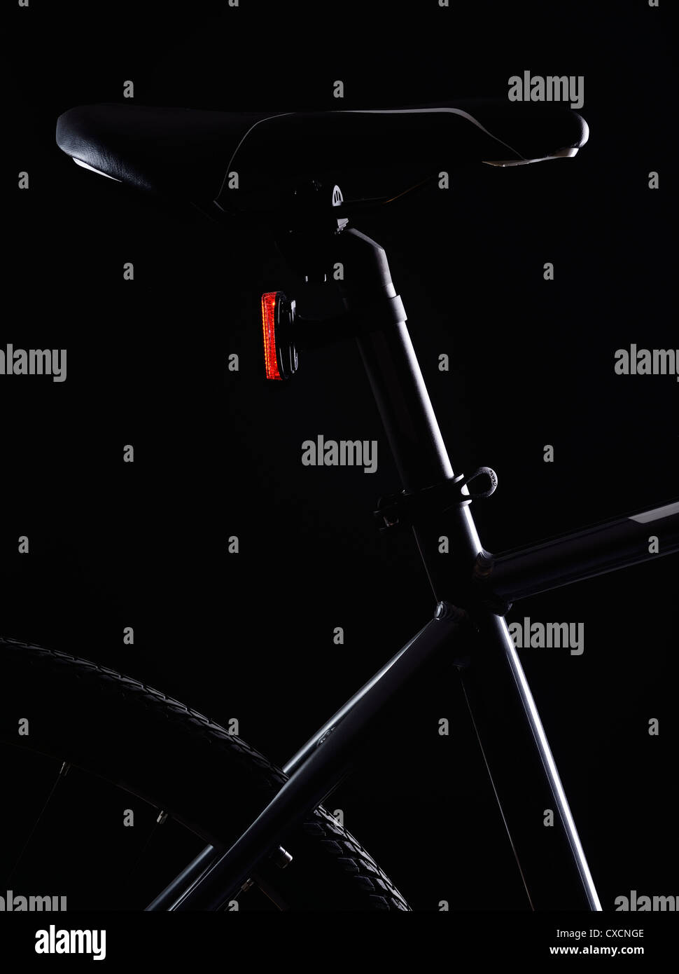 Silhouette d'un vélo Banque D'Images