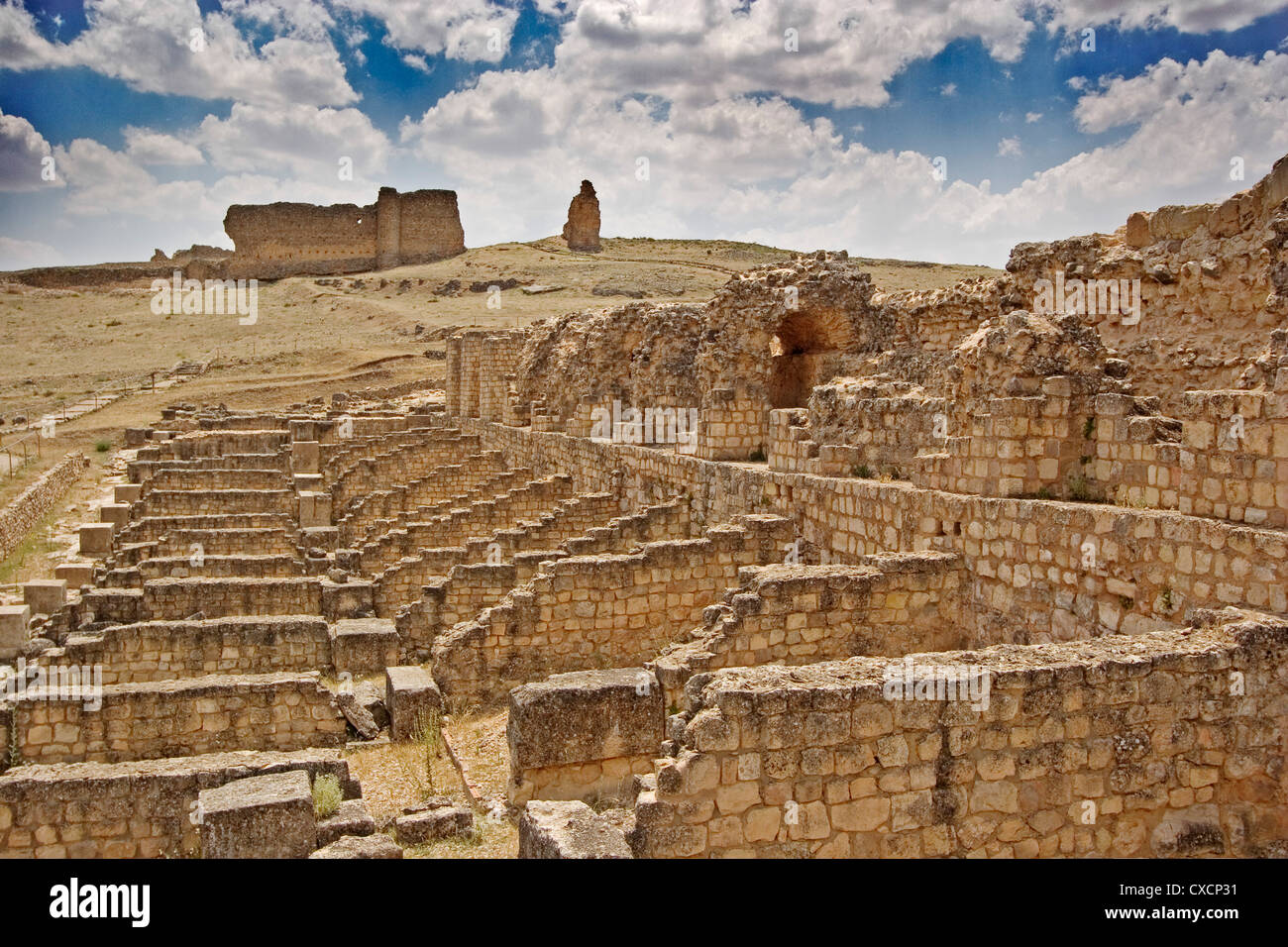 Ruines Romaines de Valeria Cuenca Castille La Mancha Espagne Banque D'Images