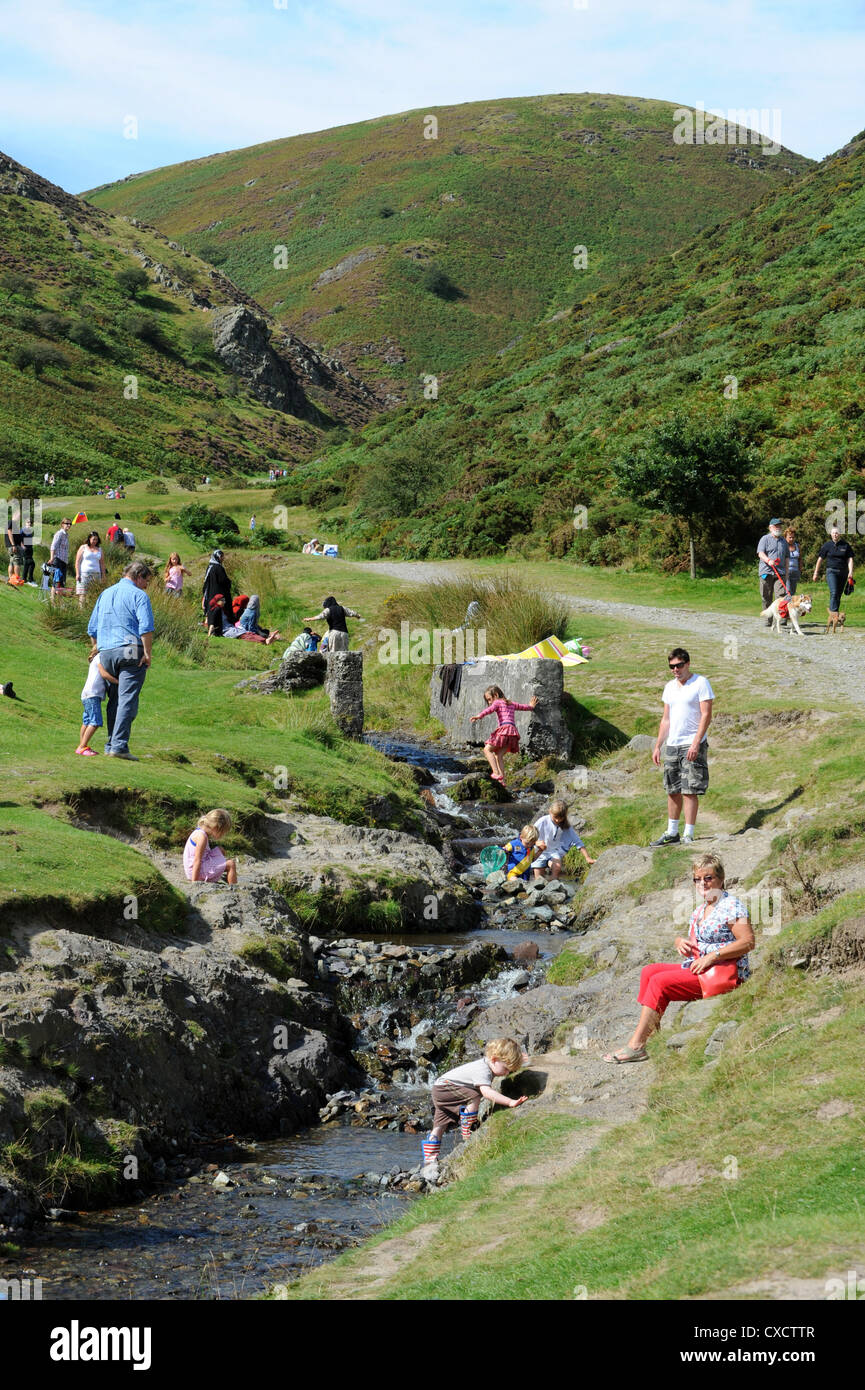 Carding Mill Valley long Mynd Church Stretton Shropshire Angleterre Royaume-Uni. Collines National Trust pays Grande-Bretagne campagne britannique promenades rurales Banque D'Images