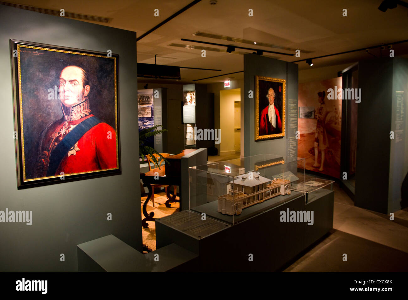 Affichage de l'Art, Le Manoir Montmorency, Parc de la Chute Montmorency, près de Québec, Canada Banque D'Images