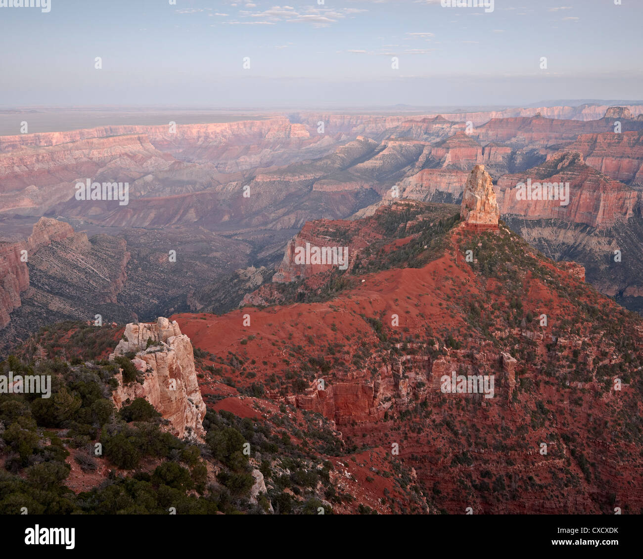 Mont Hayden au crépuscule de l'Imperial Point, North Rim, le Parc National du Grand Canyon, UNESCO World Heritage Site, Arizona Banque D'Images