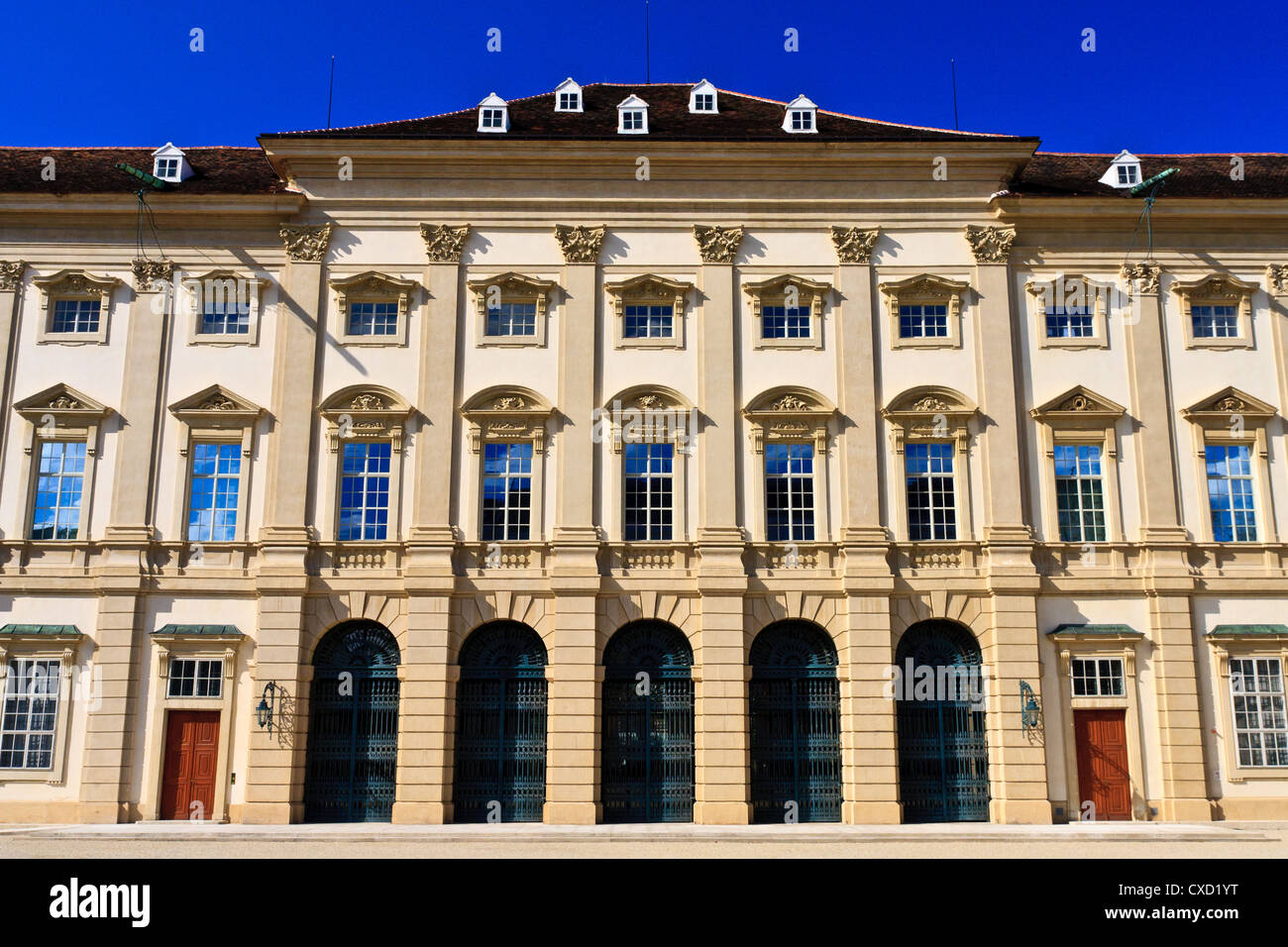 Palais Liechtenstein entrée principale, Vienne, Autriche Banque D'Images