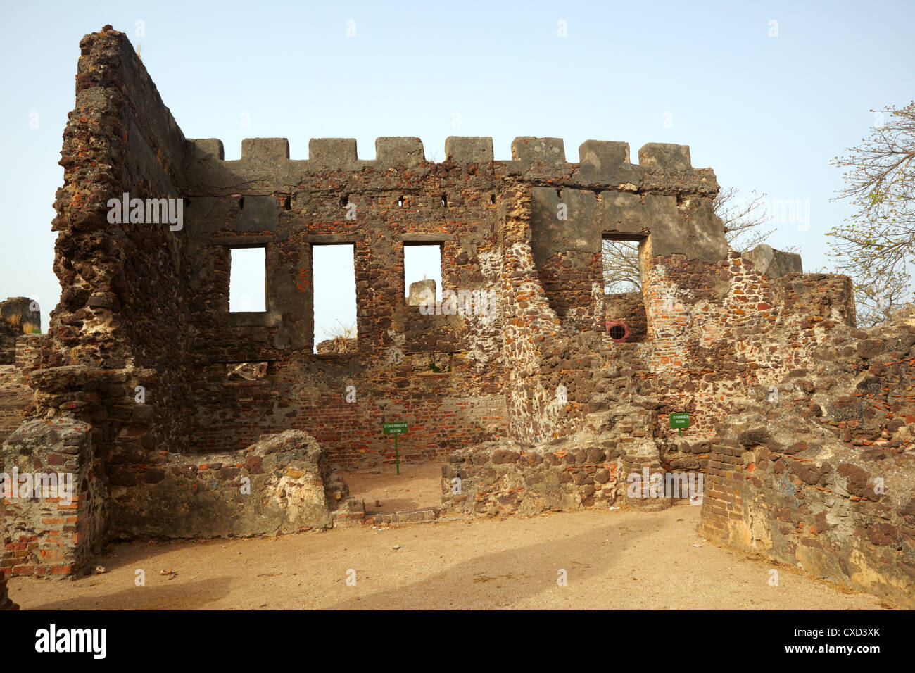 L'île James (Kunta Kinteh Island), la Gambie, Afrique de l'Ouest Banque D'Images