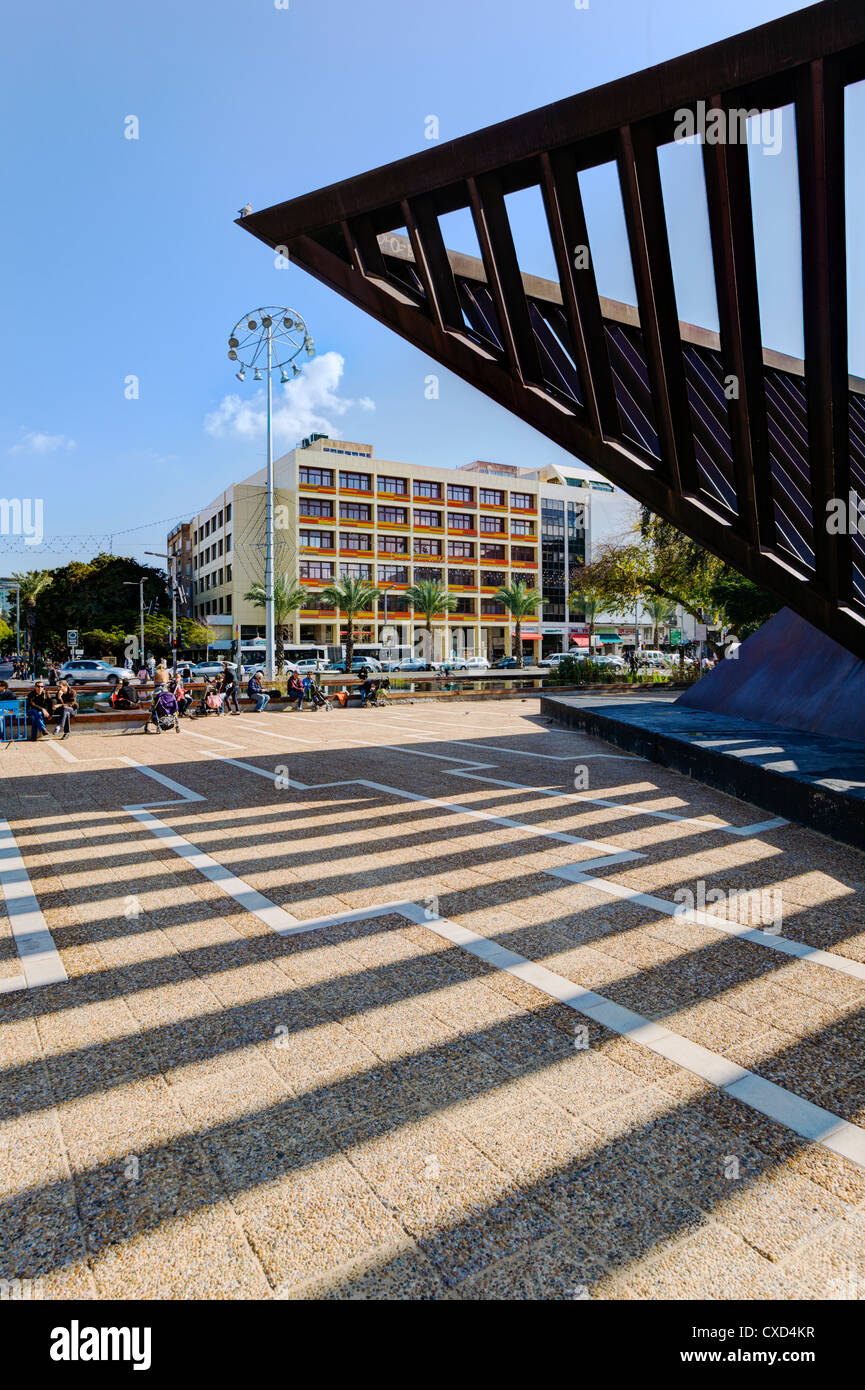 Rabin Square, Tel Aviv, Tel Aviv, Israël, Moyen Orient Banque D'Images