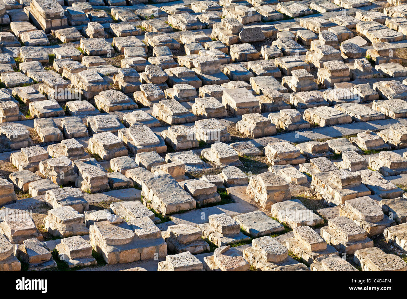 Cimetière juif, le Mont des Oliviers, Jérusalem, Israël, Moyen Orient Banque D'Images