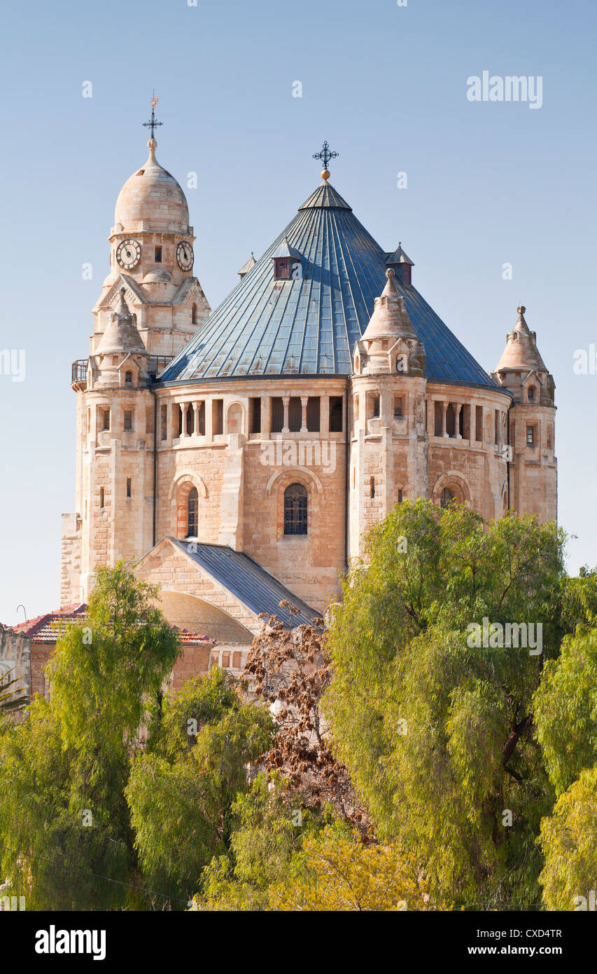 Dormition Abbey (Abbaye Hagia Maria Sion), le Mont Sion, prix de la Dernière Cène, Jérusalem, Israël, Moyen Orient Banque D'Images