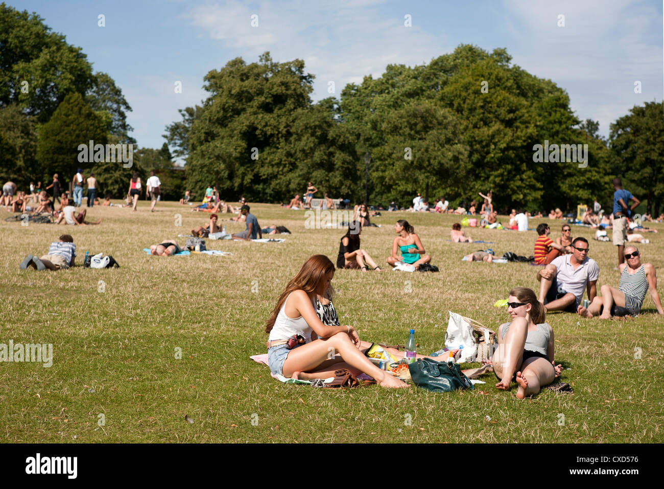 Londres, 18/08/2012, Hyde Park dans la journée la plus chaude de l'été 2012, Londres, Royaume-Uni Banque D'Images