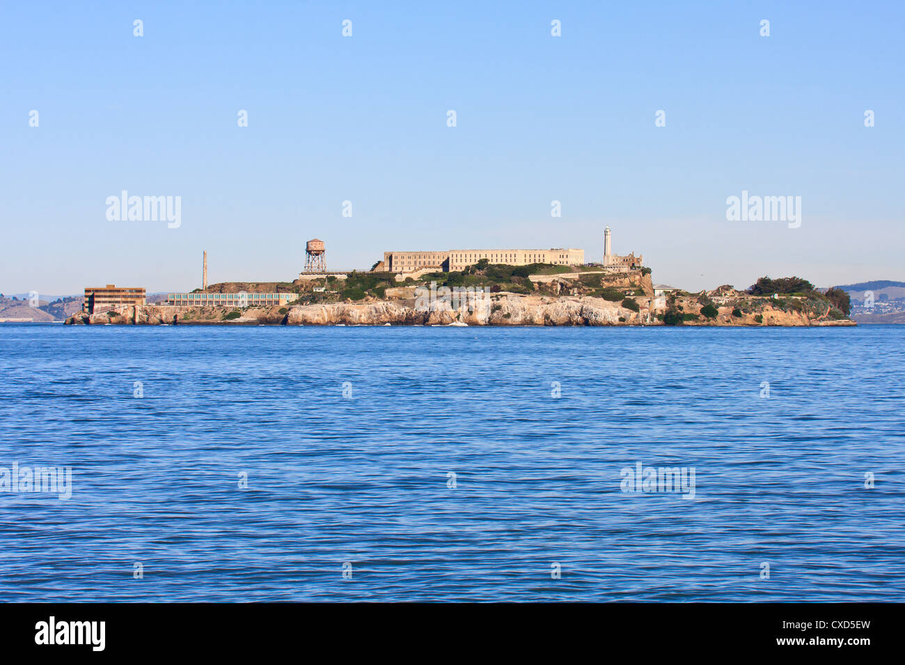 L'île d'Alcatraz, célèbre prison de San Francisco Banque D'Images