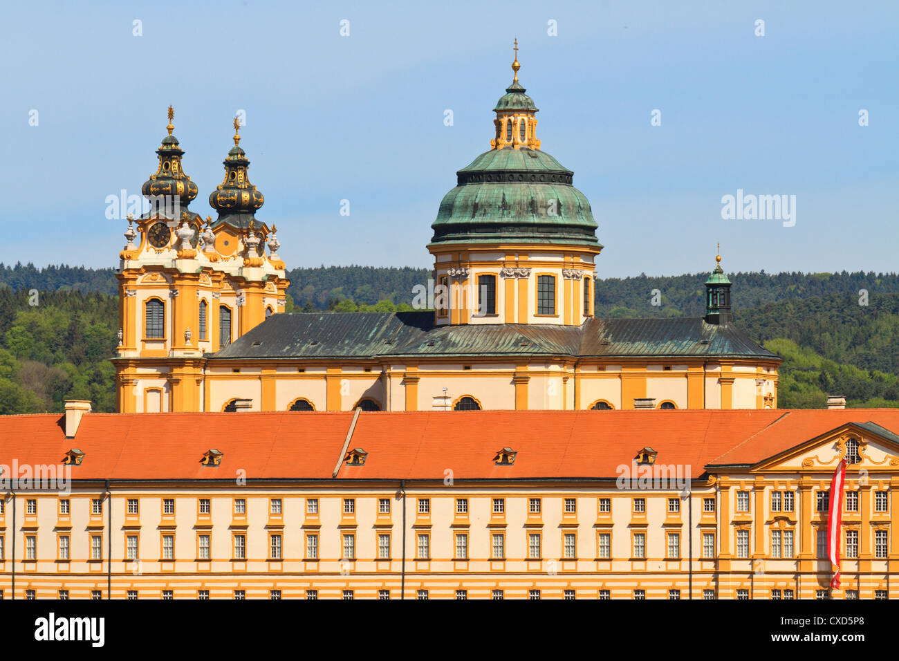 Abbaye de Melk est une abbaye bénédictine au monde et l'un des plus fameux sites monastiques Banque D'Images