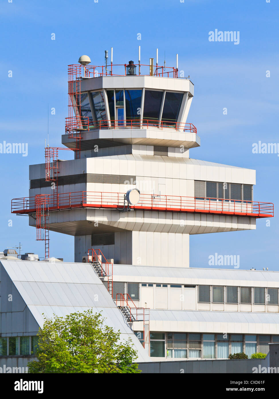 Vue de la tour - Blue Danube Airport, Linz, Autriche Banque D'Images