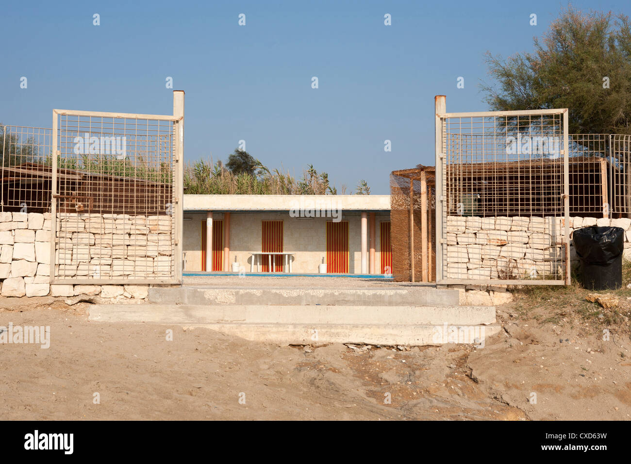 L'Italie, 07/09/2012, un aperçu sur une plage dans un coin de l'Italie du Sud, Italie Banque D'Images