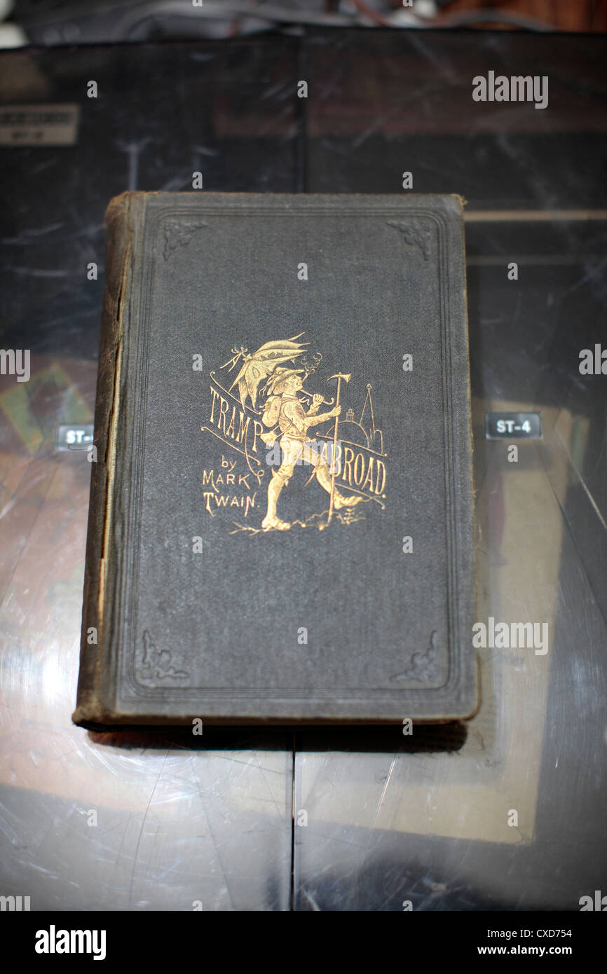 L'étranger vieux Tramp ouvrage de collection par Mark Twain. Banque D'Images